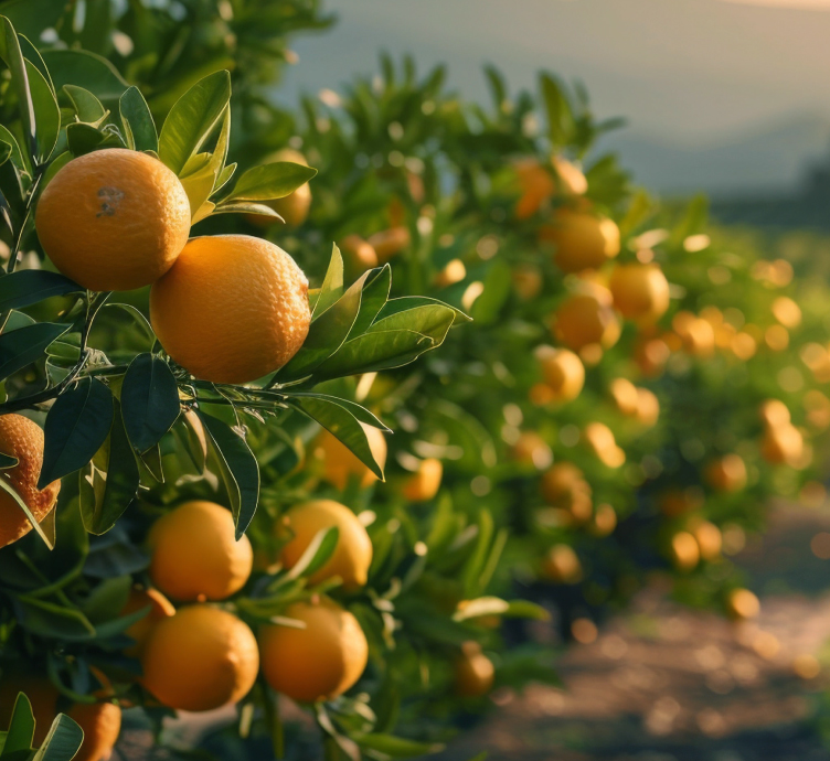 Background image of orange orchard